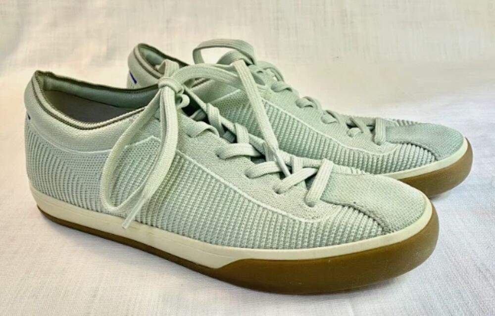 Rothy's Lace Up Sneakers Women's Size 9 Spearmint Light Green